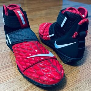 Nike Force Savage Elite 2 TD Bred Red Black Football Cleats Size 16 AH3999-003